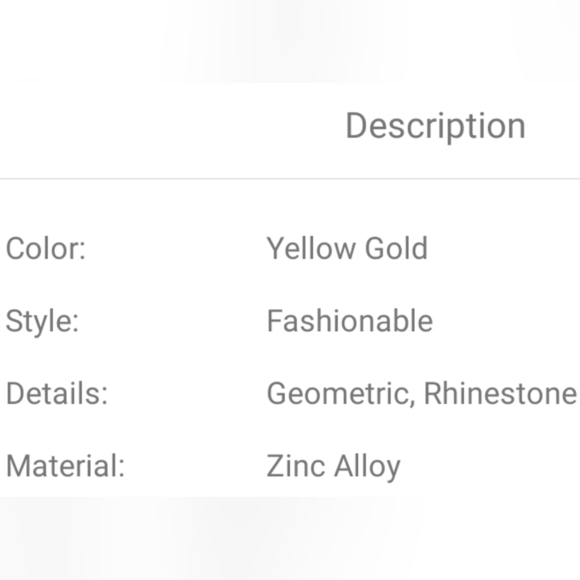 Rhinestone Geo Drop Earrings - Picture 4 of 4